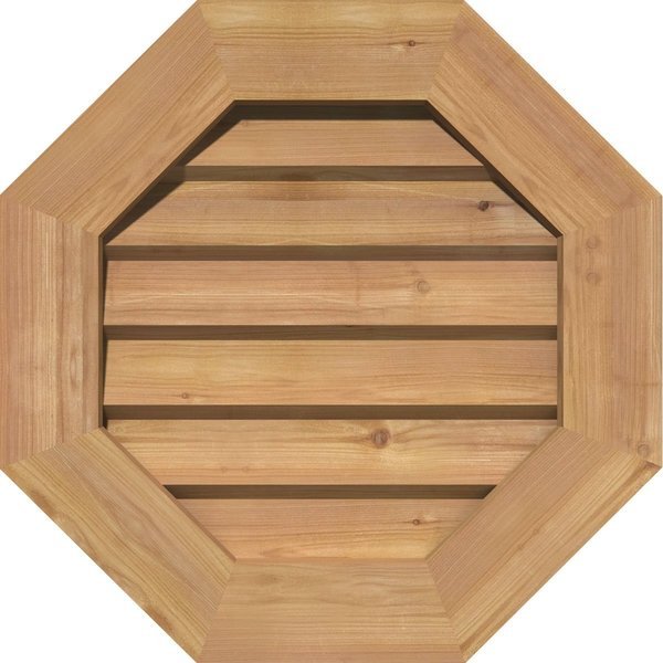 Octagonal Gable Vnt Non-Functional Western Red Cedar Gable Vnt w/Decorative Face Frame, 36